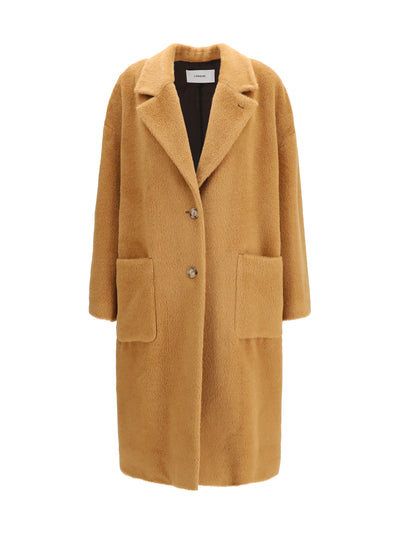 long alpaca and wool-blend coat