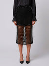 pencil skirt in mesh