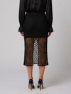pencil skirt in mesh