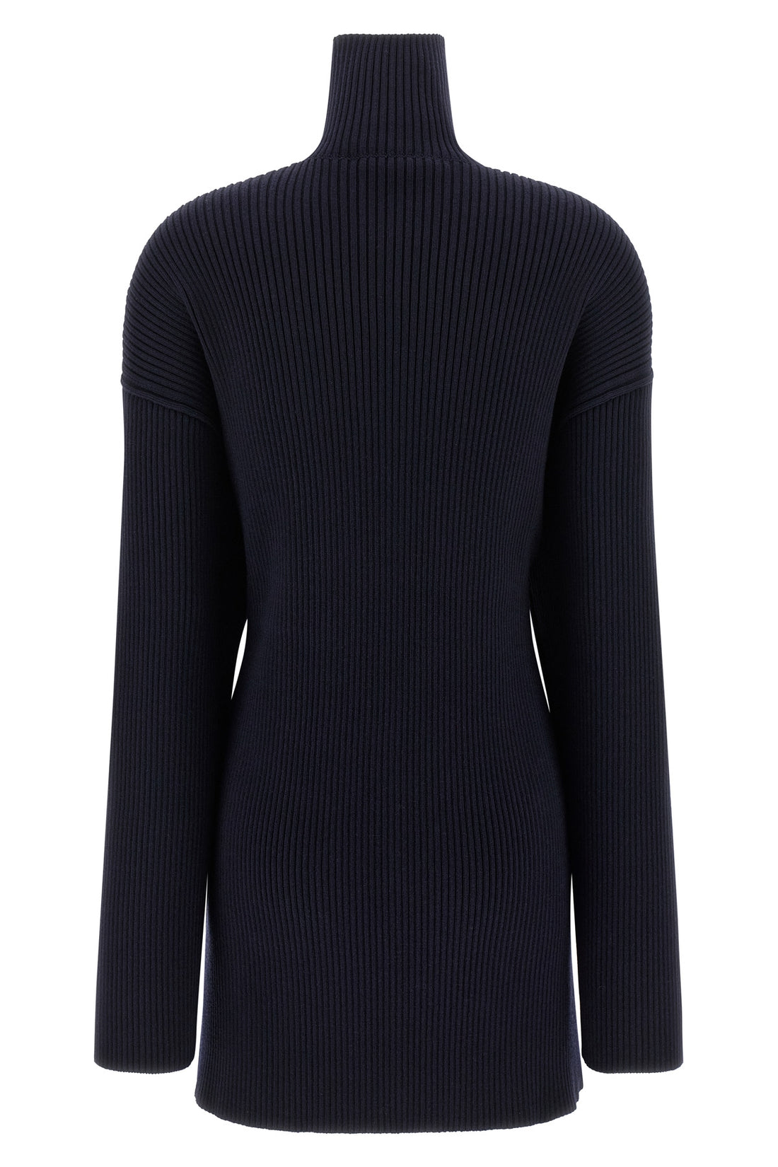 BALENCIAGA M pinched ribbed knit mini dress