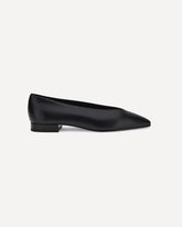 Loro Piana Leather Ballerinas Black