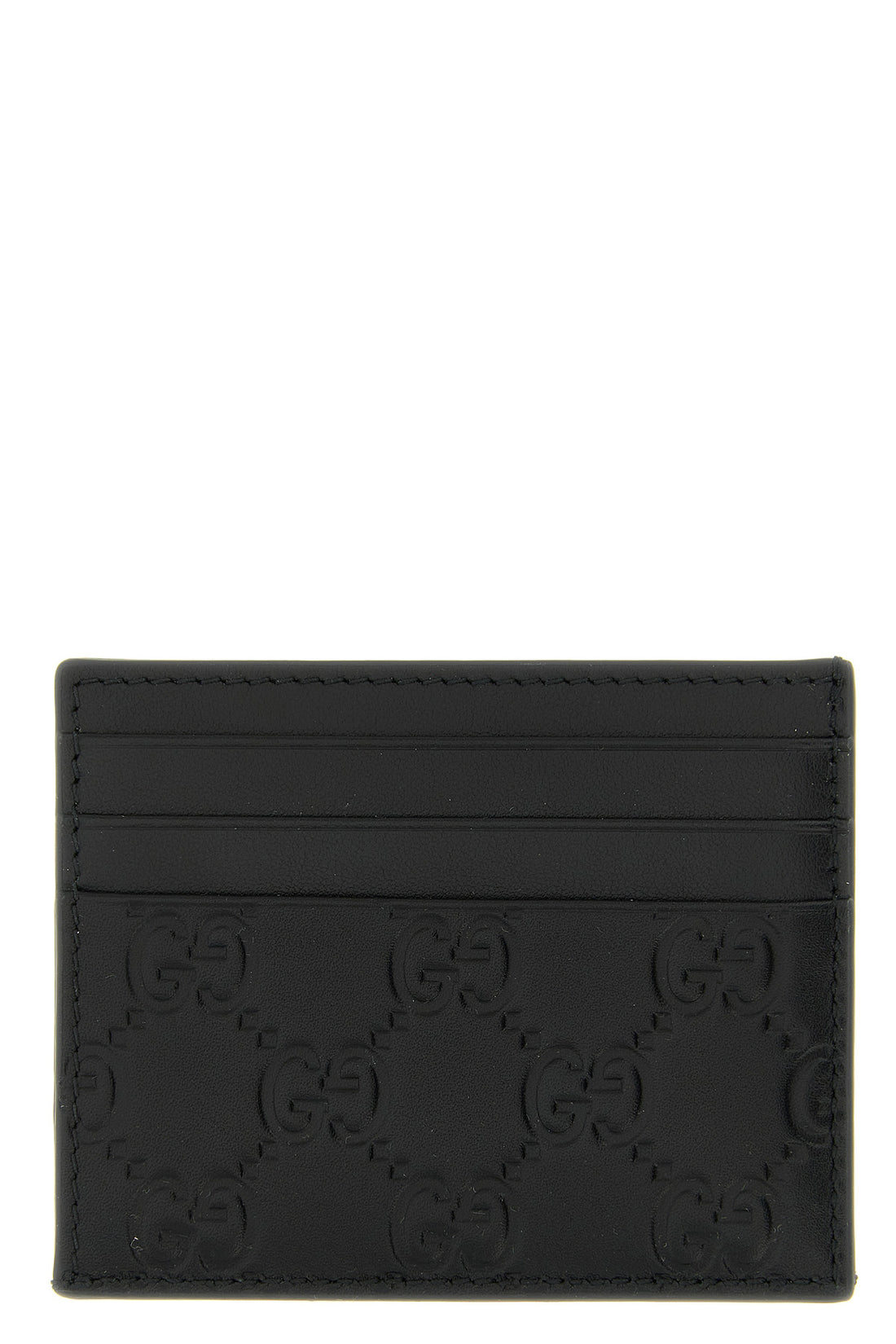 GUCCI OS gg emblem smooth leather and smooth leather card holder