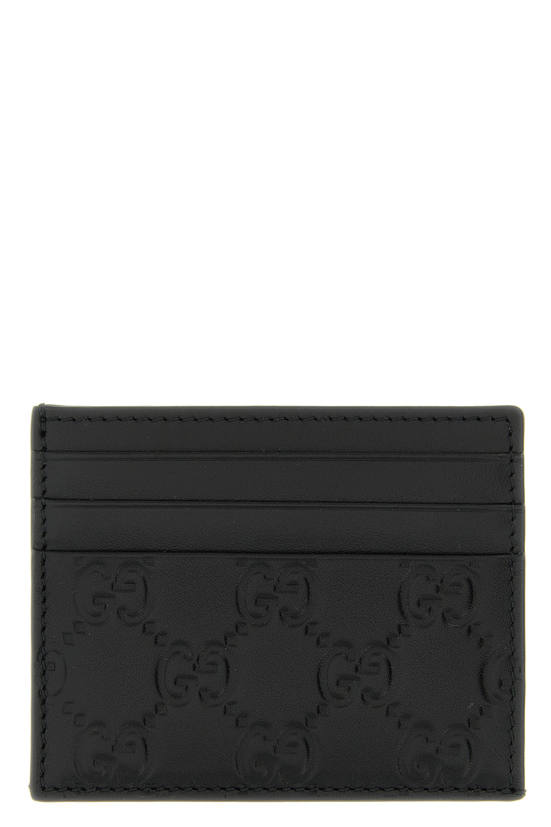 GUCCI OS gg emblem smooth leather and smooth leather card holder