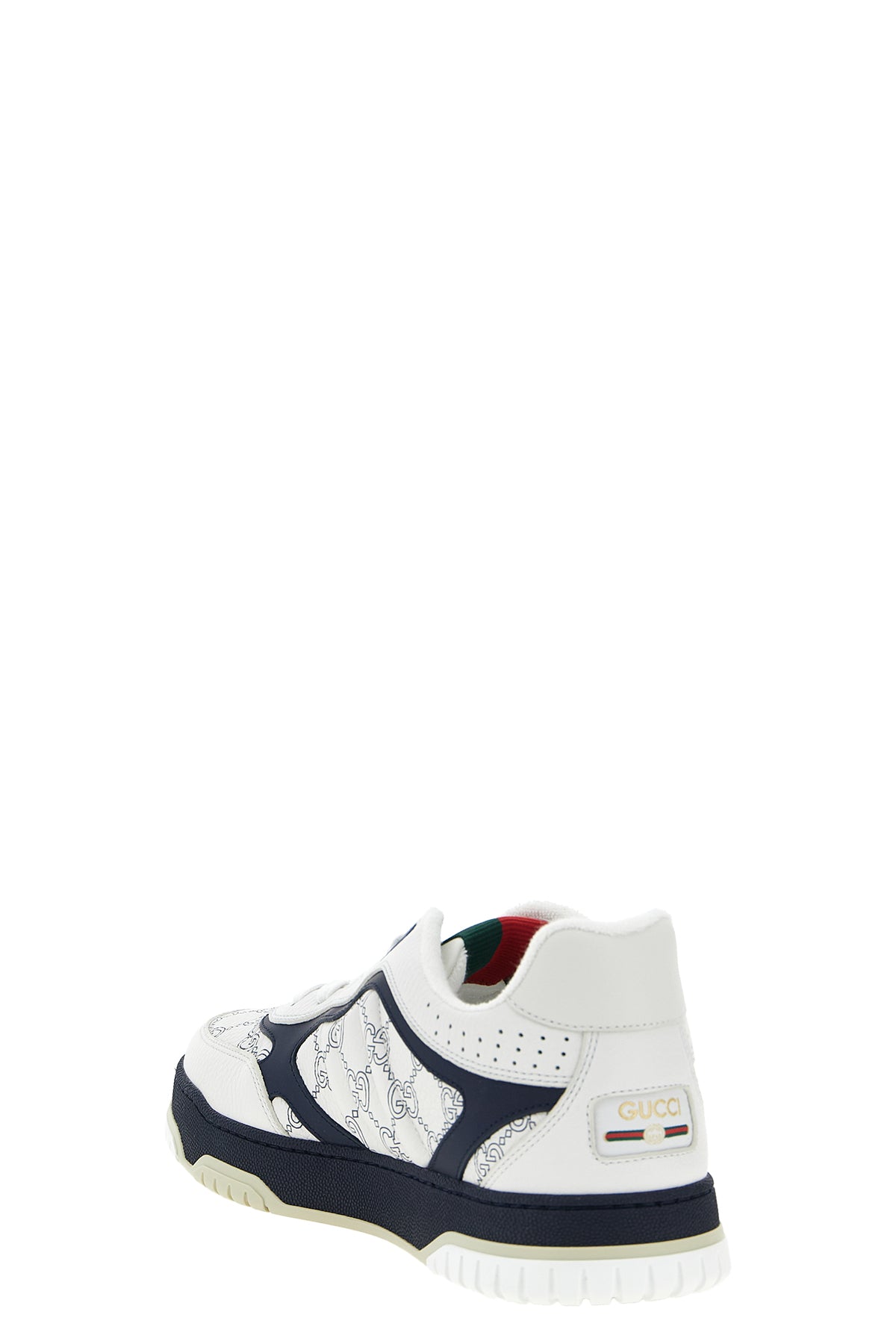 gucci re-web hammered leather sneakers