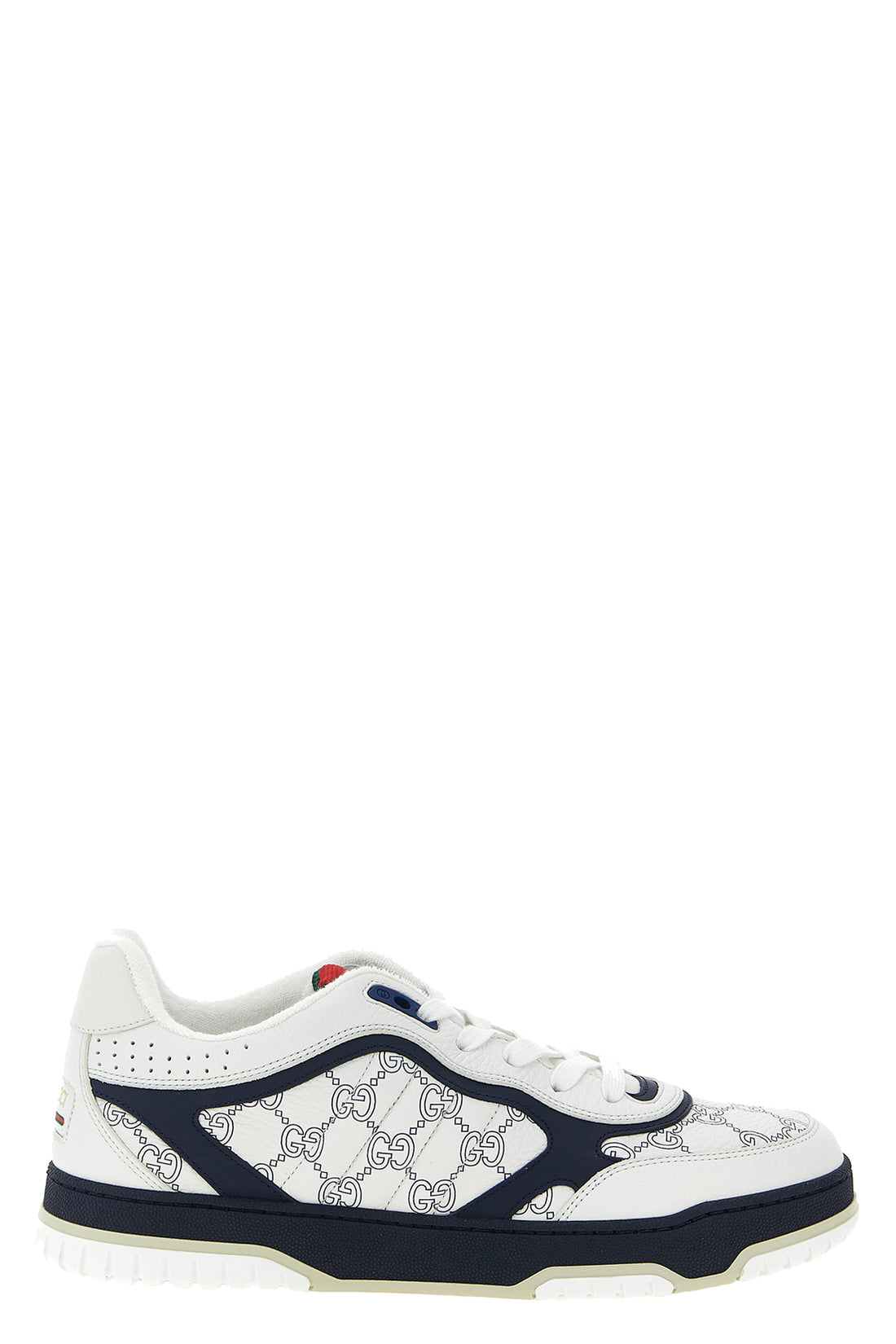 GUCCI 8 gucci re-web hammered leather sneakers