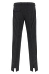 trousers in wool mouliné fabric