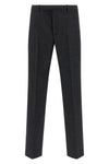 trousers in wool mouliné fabric