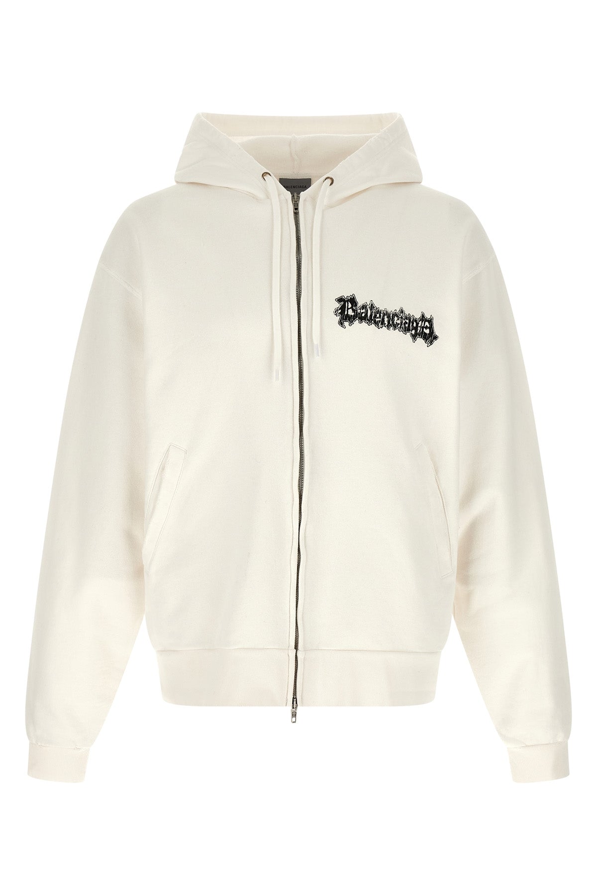 dry used-effect jersey hoodie