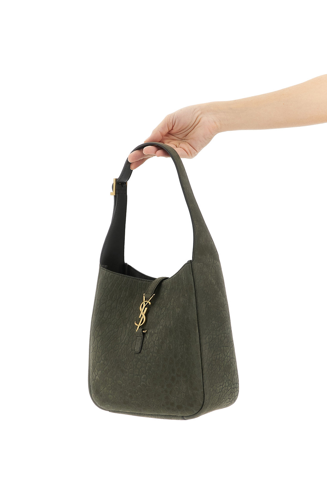 SAINT LAURENT OS micro le 5 à 7 shoulder bag in hammered nubuck leather