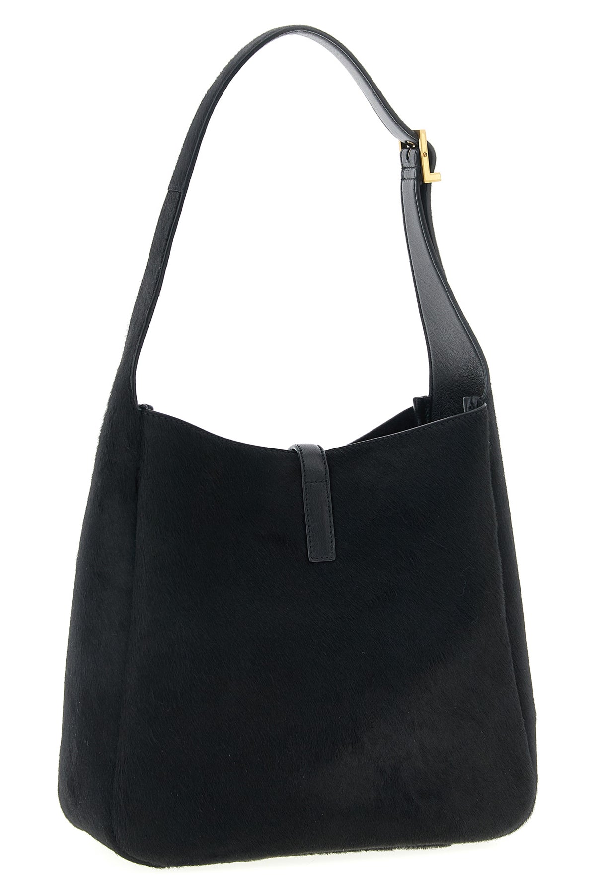 small le 5 à 7 shoulder bag in pony-effect leather and smooth leather