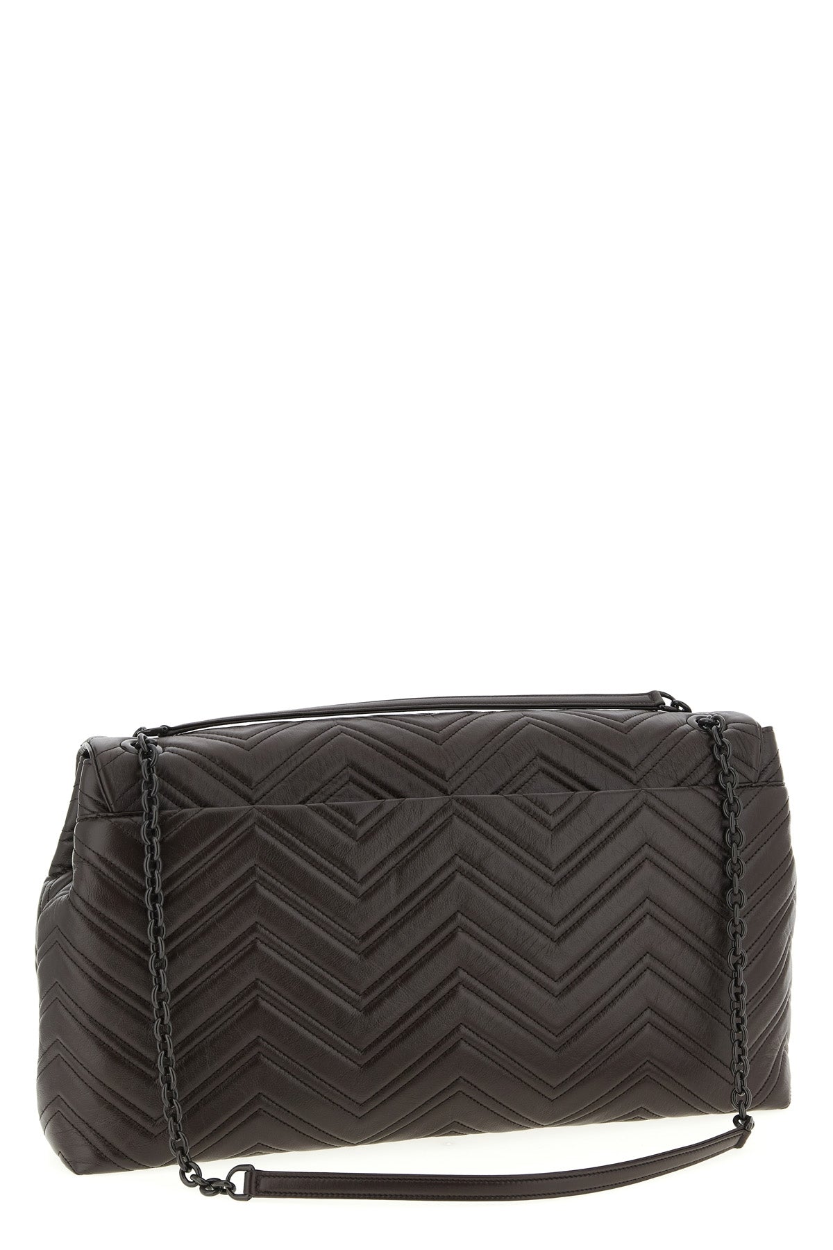 gg marmont large shoulder bag in quilted matelassé leather