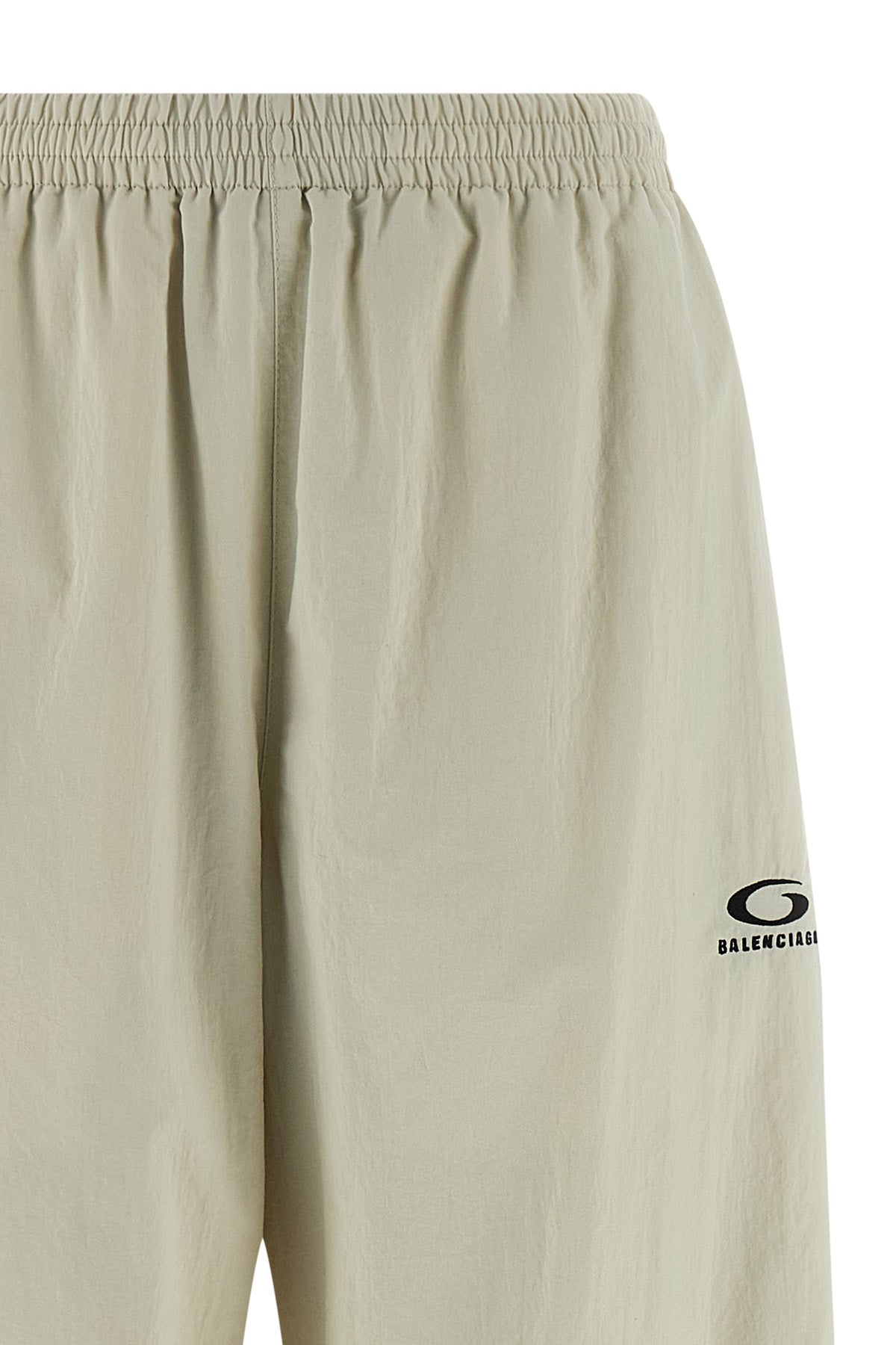 tracksuit joggers in wrinkled-effect technical fabric