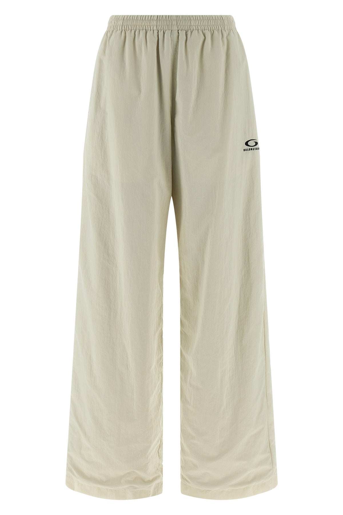 tracksuit joggers in wrinkled-effect technical fabric