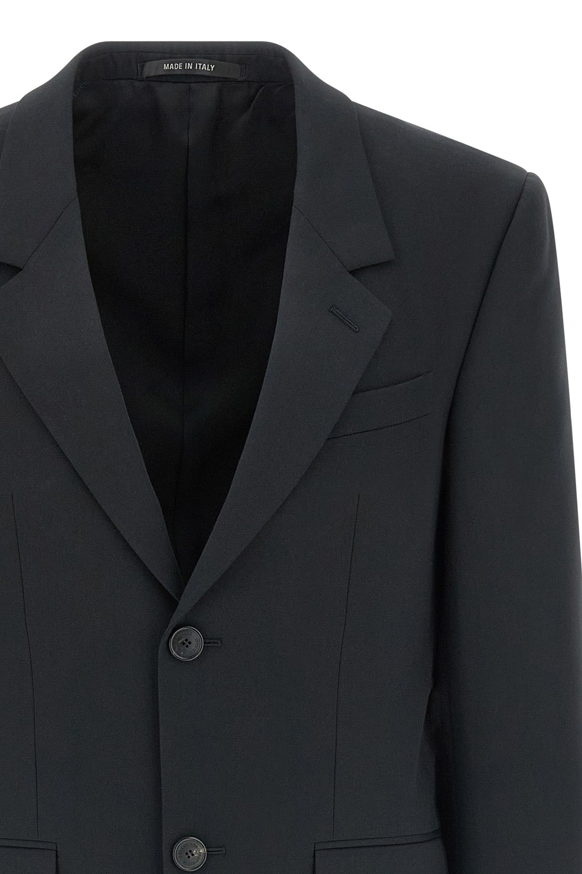 sartoriale standard single-breasted blazer in new black wool