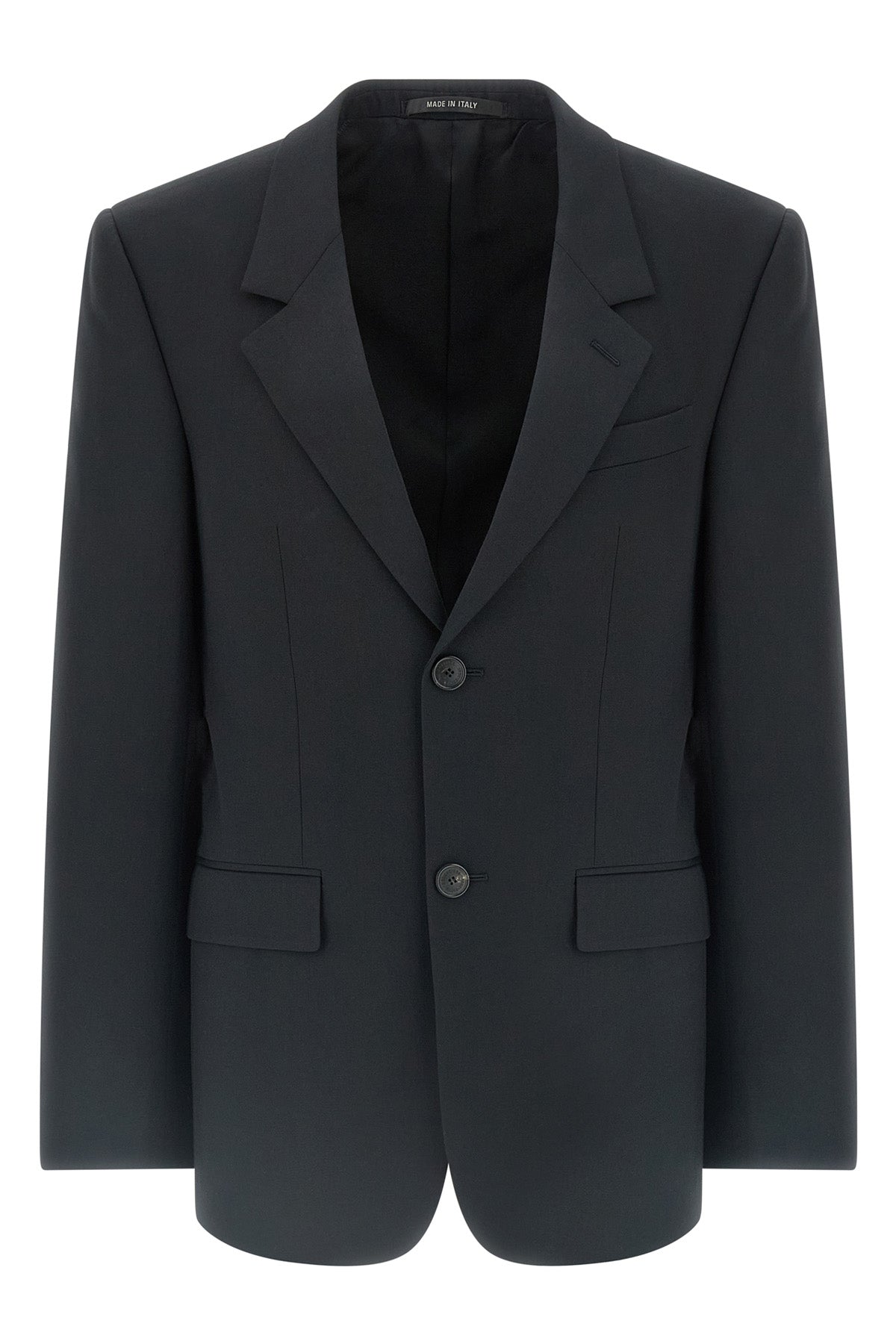 sartoriale standard single-breasted blazer in new black wool