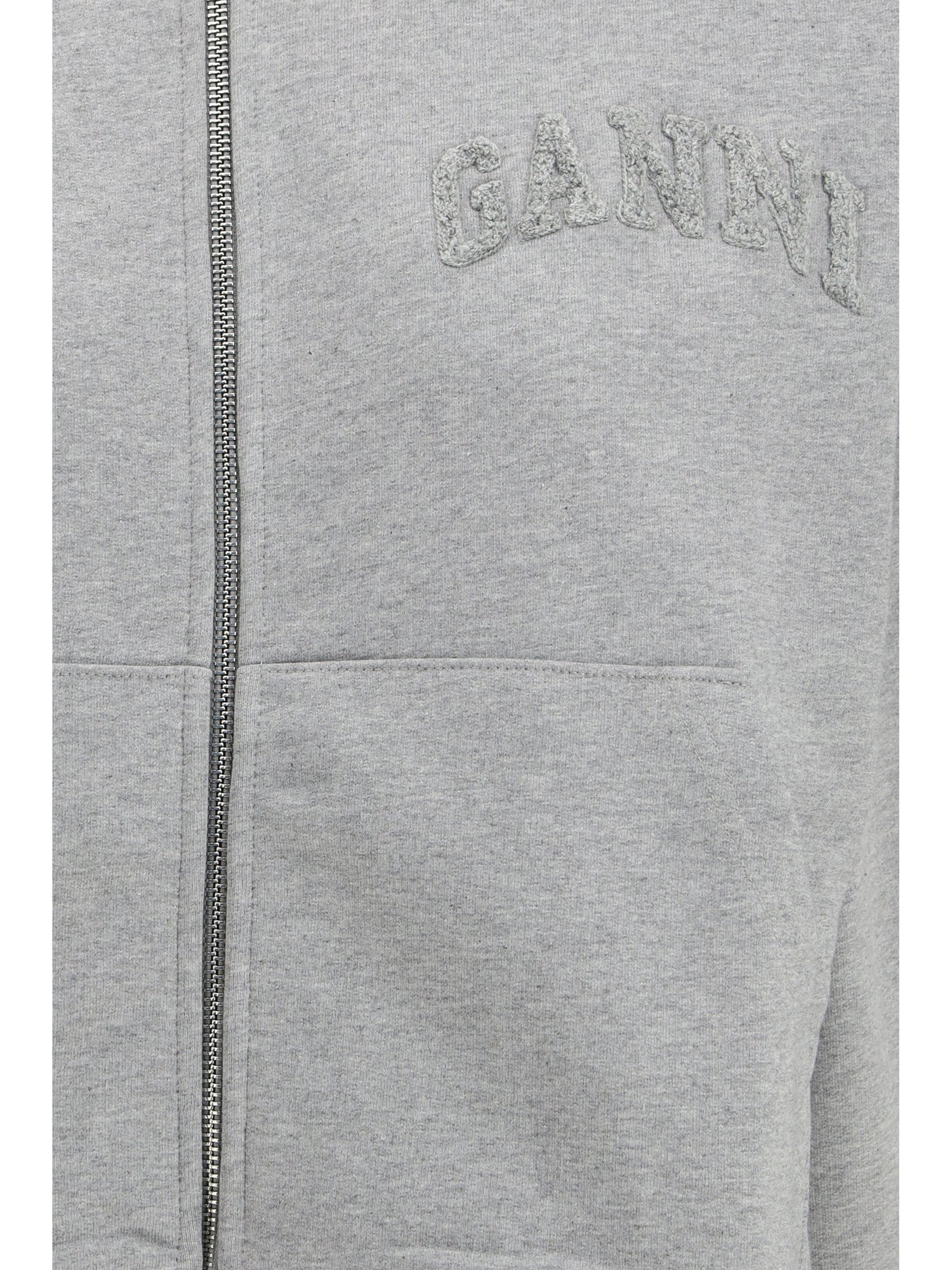 GANNI L two-way zip hoodie 