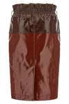 color-block cotton midi skirt