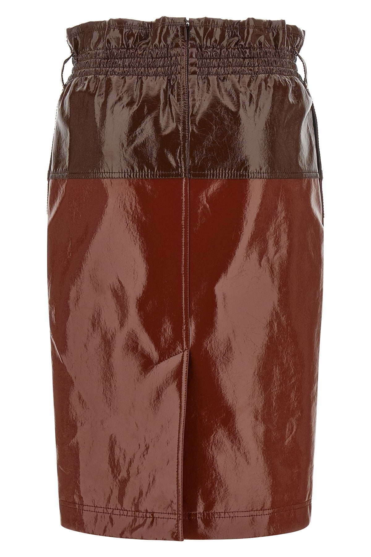 color-block cotton midi skirt