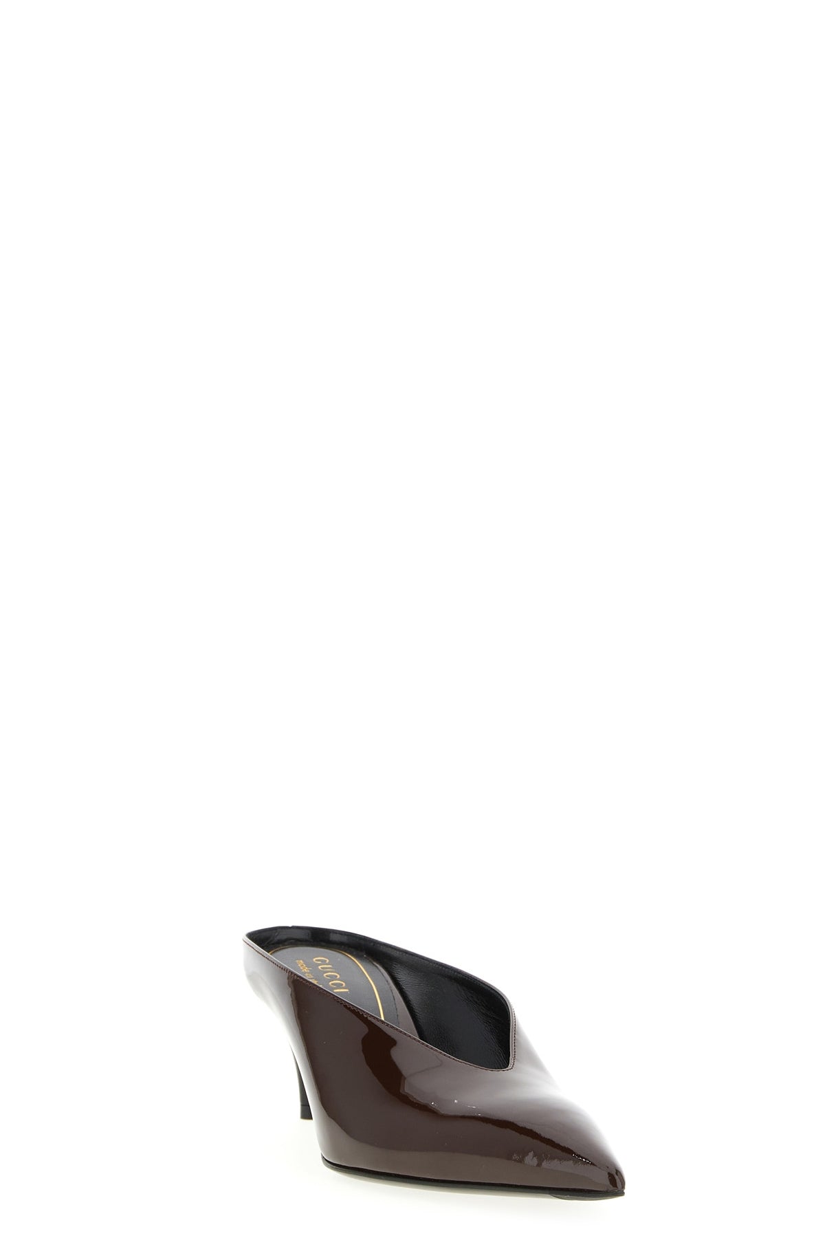 patent leather mules