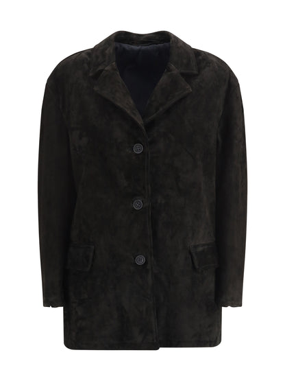 SALVATORE SANTORO 44 suede leather jacket