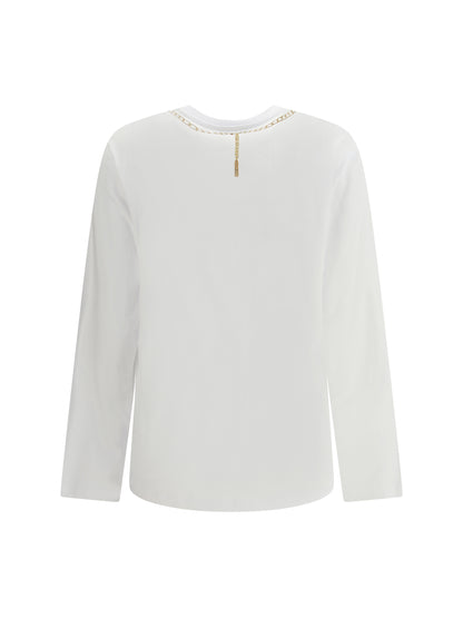 MARINE SERRE M trompe l’œil jewelry long-sleeve t-shirt