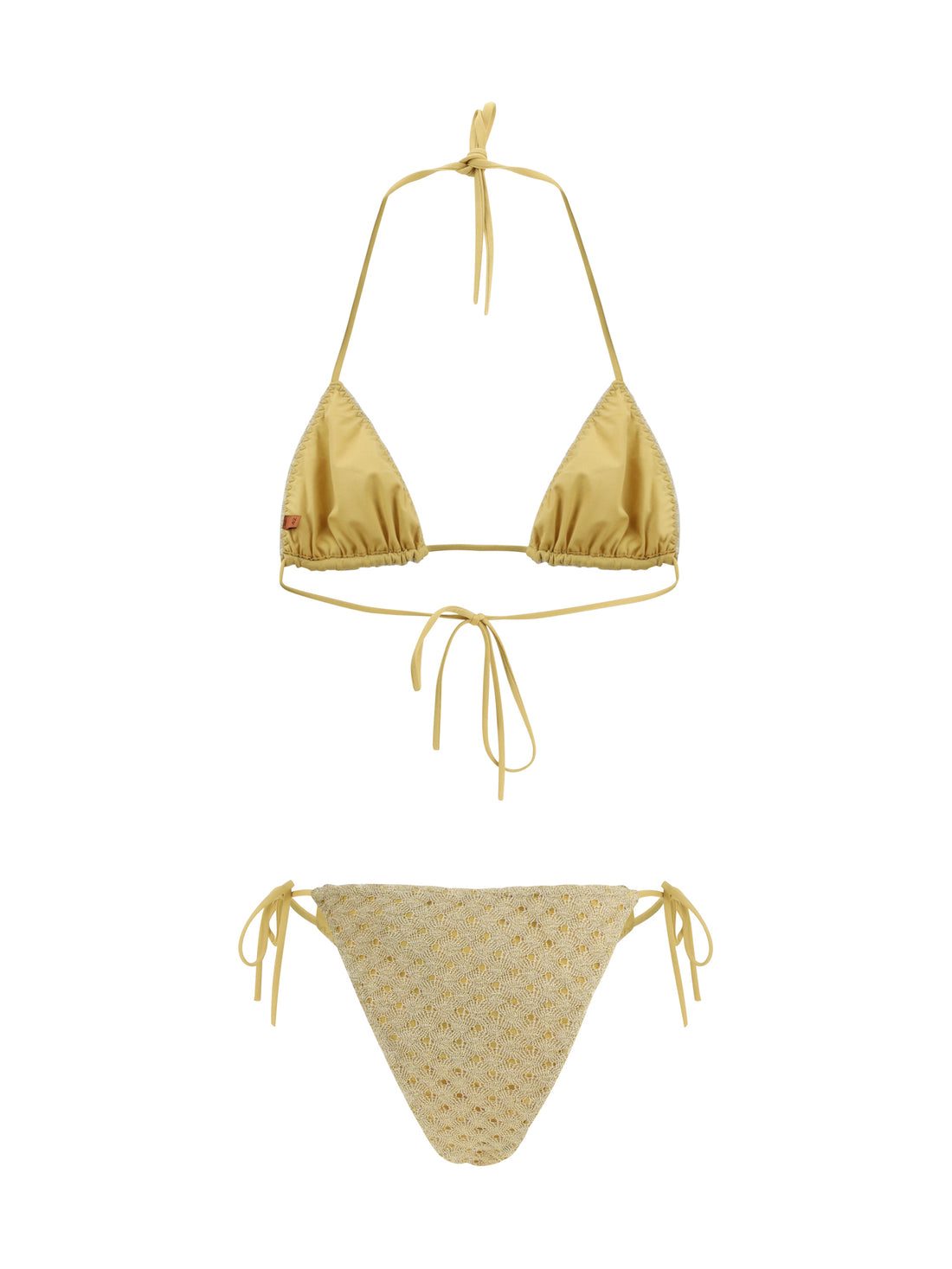 MISSONI 40 triangle bikini in lamé viscose