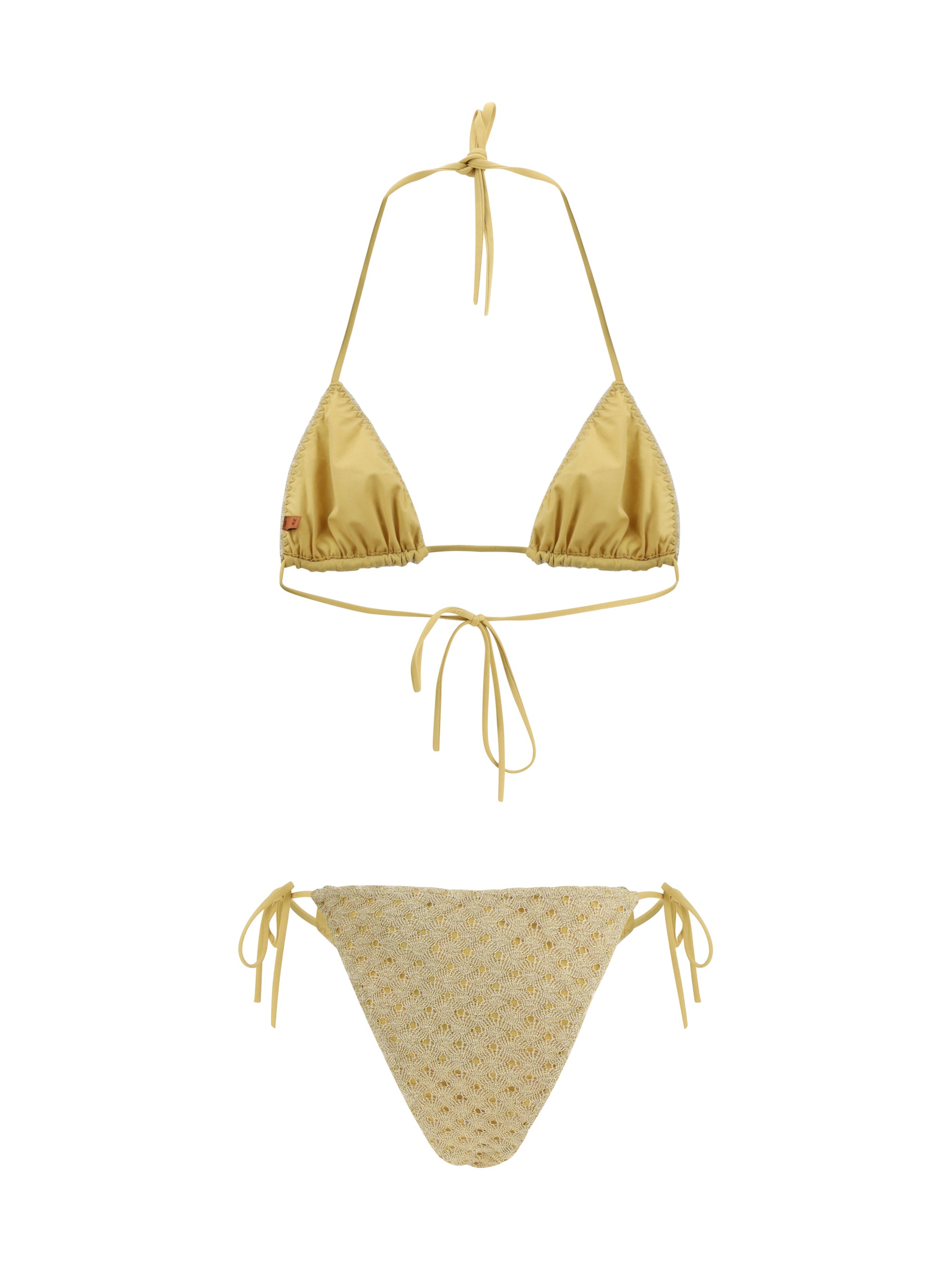 MISSONI 40 triangle bikini in lamé viscose