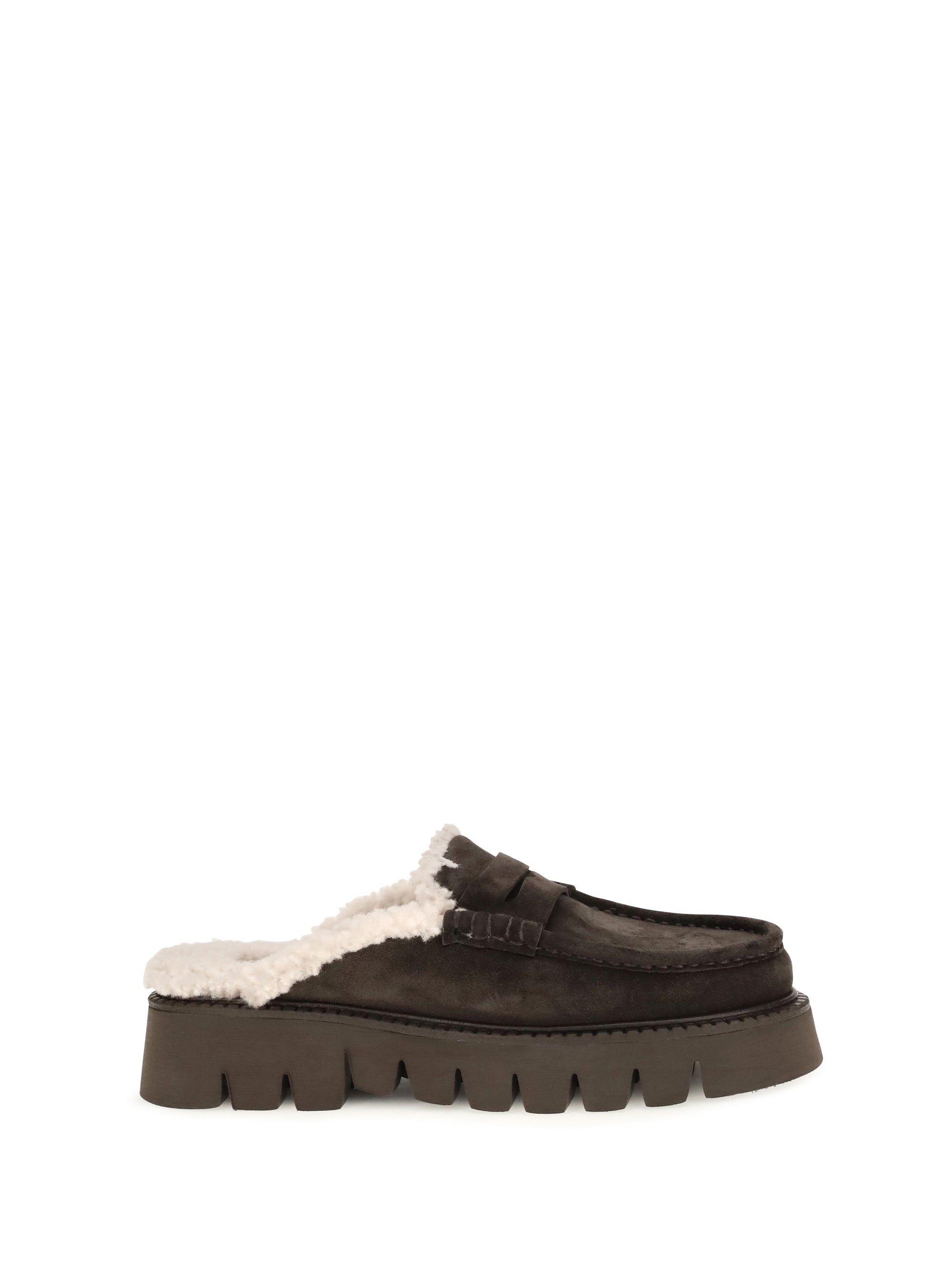 savy shearling mules