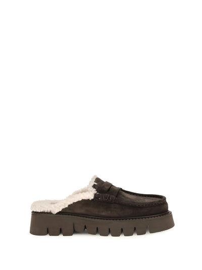 savy shearling mules