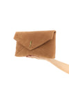 envelope maxi embossed leather clutch bag