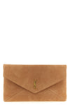 envelope maxi embossed leather clutch bag