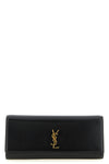 kate grain de poudre leather clutch