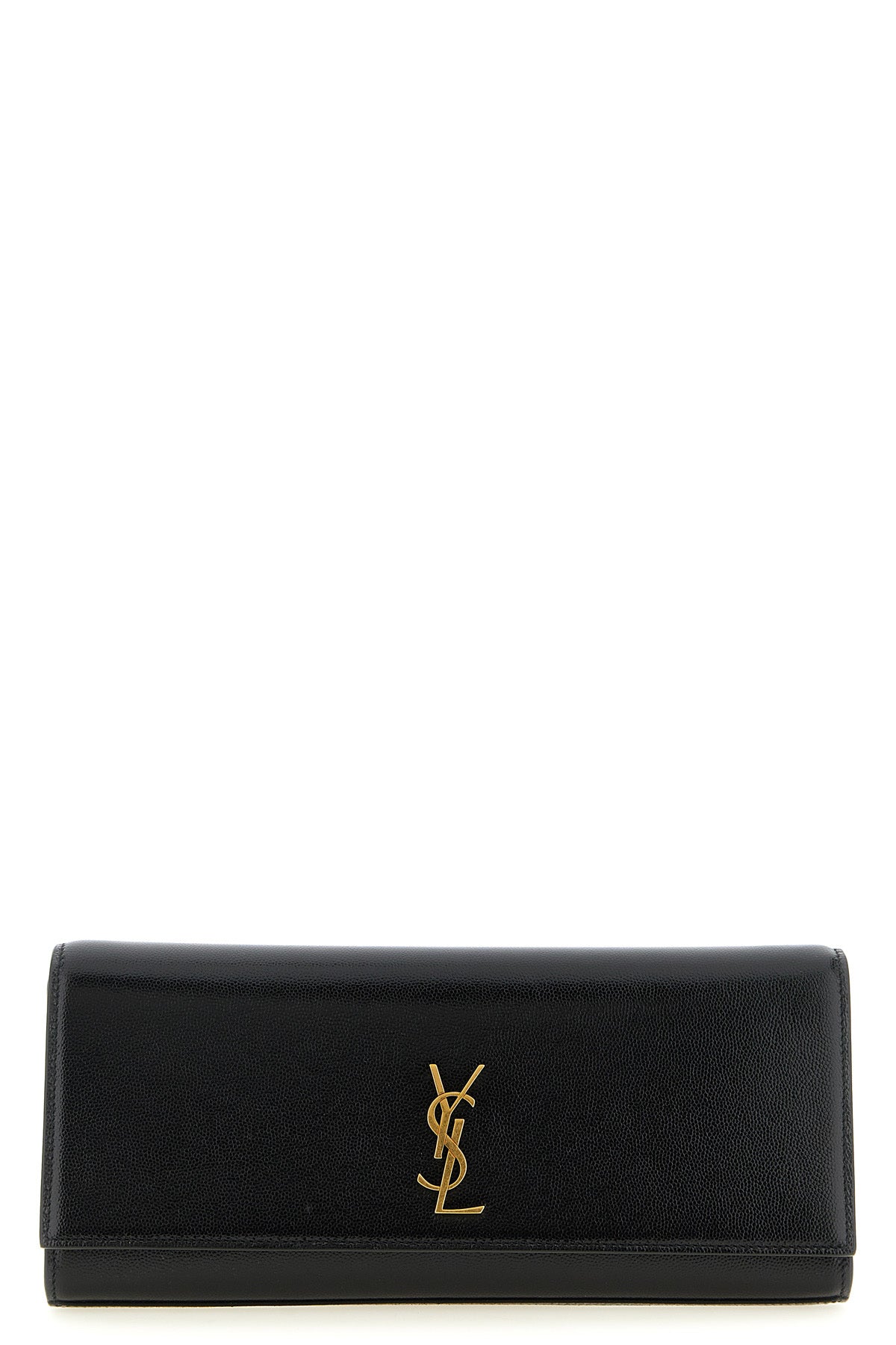 kate grain de poudre leather clutch