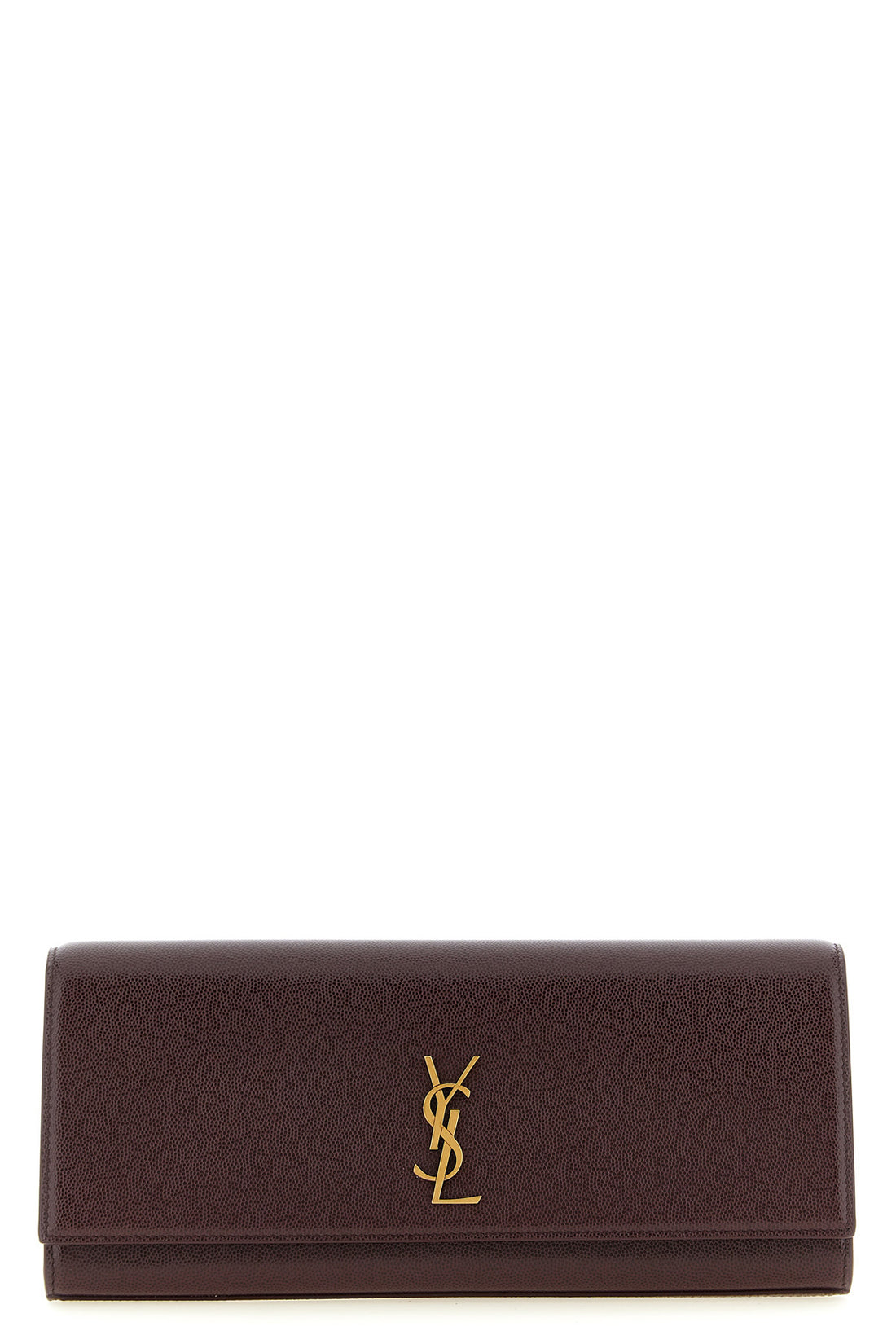 SAINT LAURENT OS kate grain de poudre leather clutch