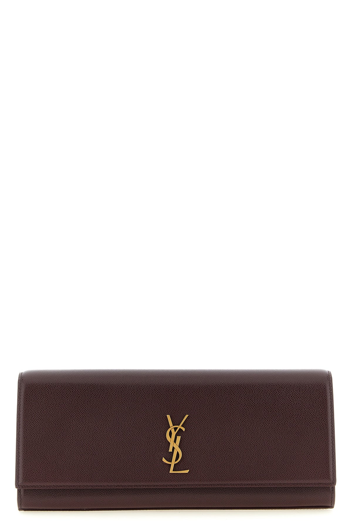 kate grain de poudre leather clutch