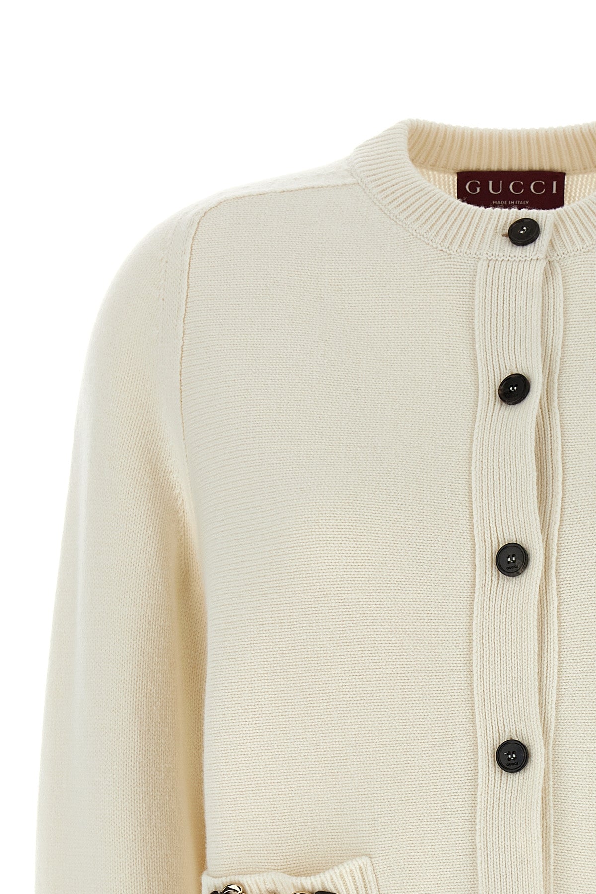 cardigan in wool and cashmere blend