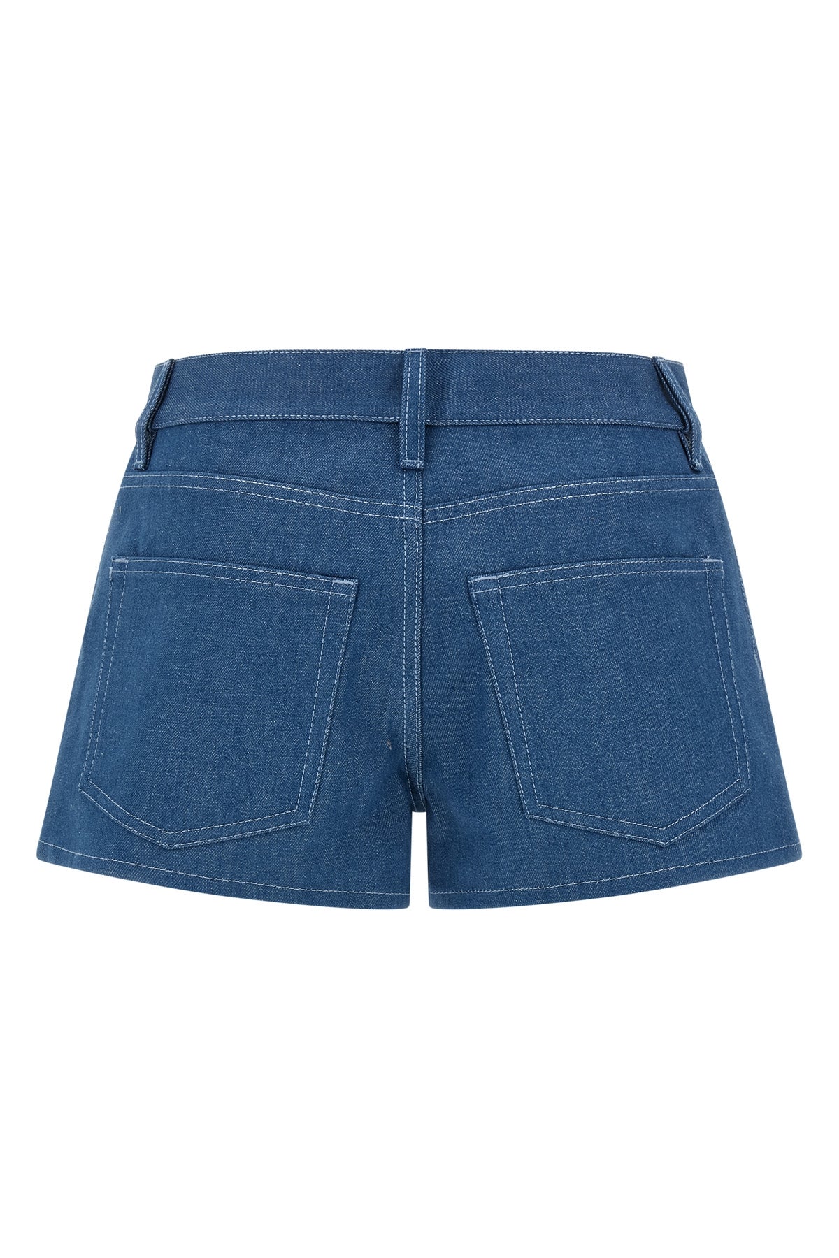 rigid cotton denim shorts