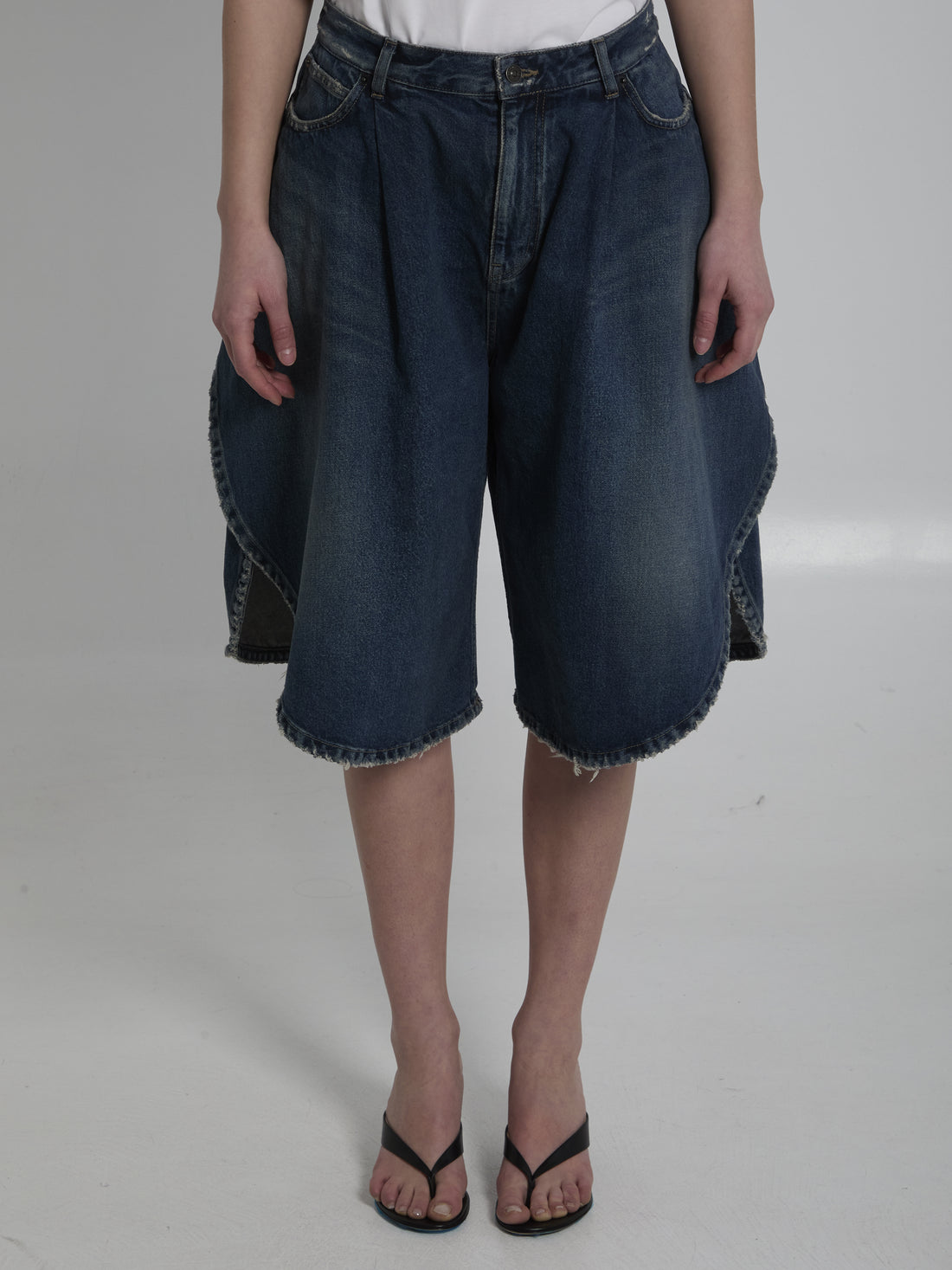 BALENCIAGA 38 dark ocean tulip shorts