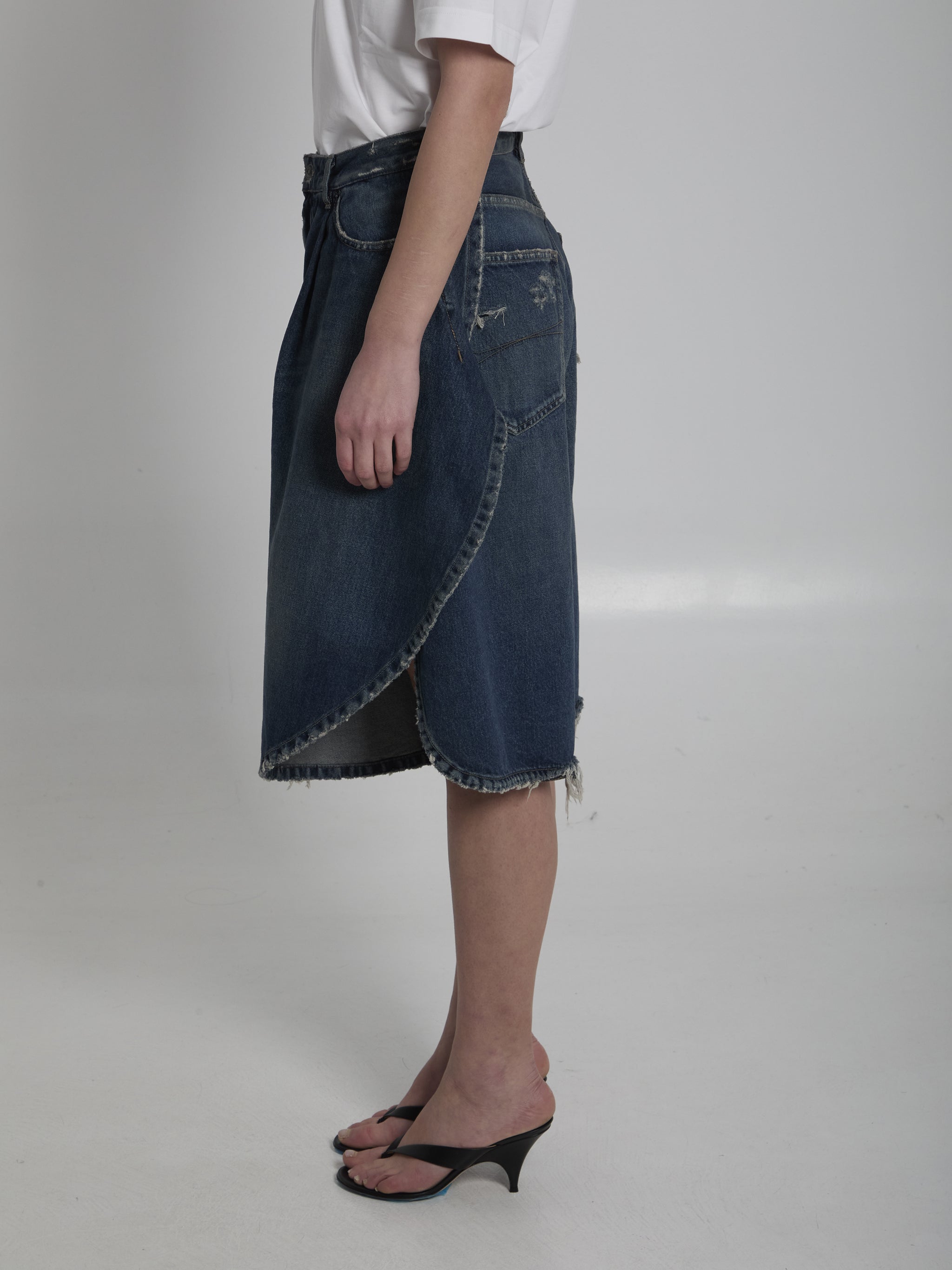 dark ocean tulip shorts