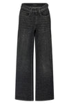 used and wrinkled cotton denim jeans