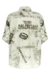 all over washed effect washed crayon viscose minimal shirt