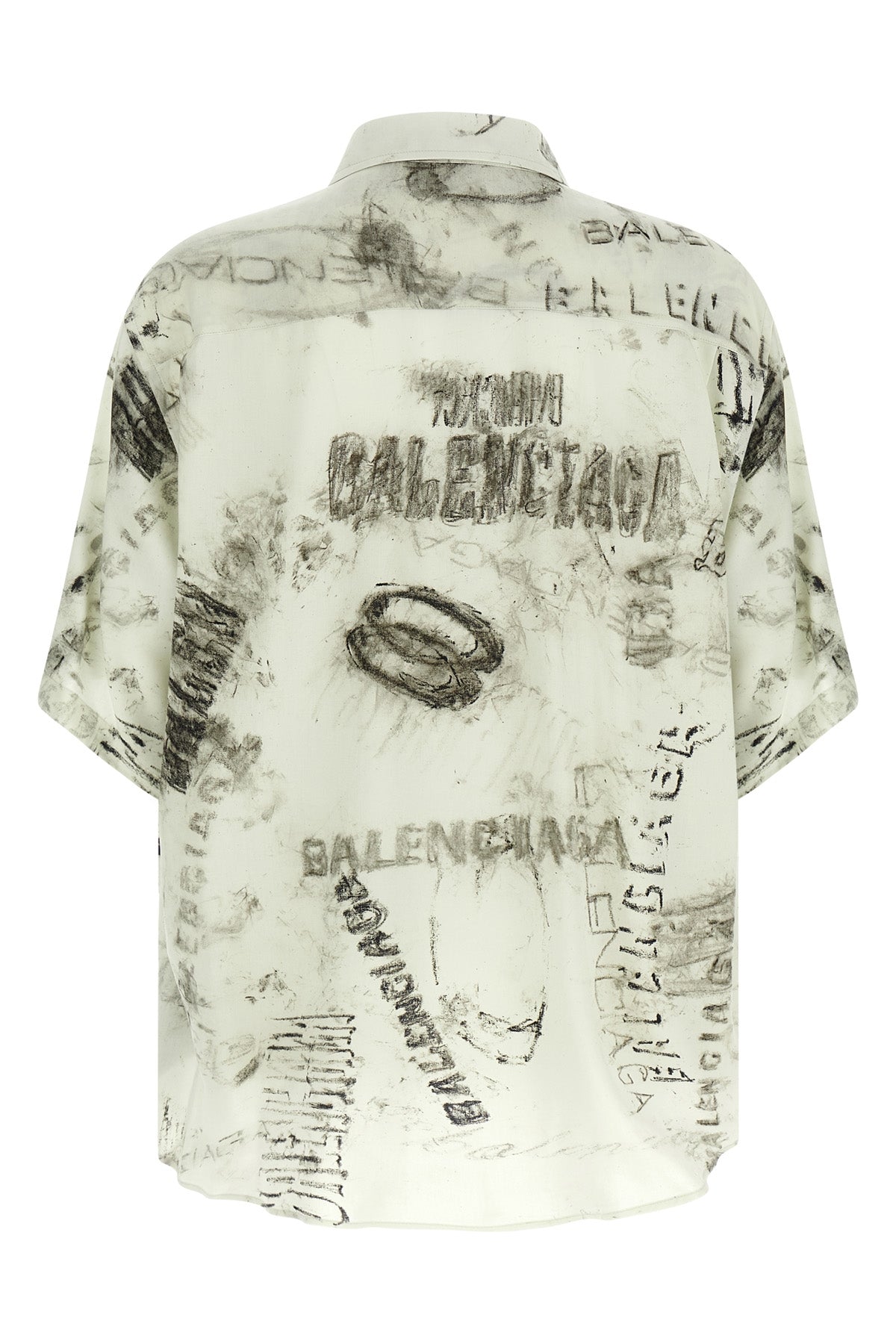 all over washed effect washed crayon viscose minimal shirt
