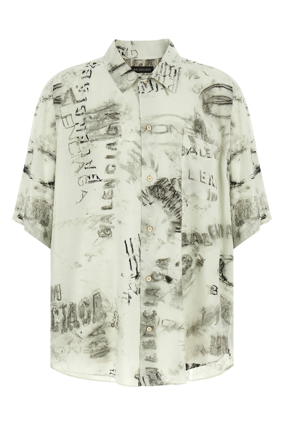 all over washed effect washed crayon viscose minimal shirt
