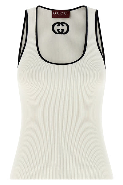 ribbed fine viscose tank top