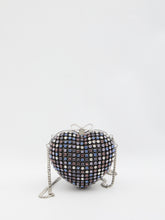 SELF PORTRAIT OS multi crystal heart clutch bag 