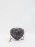 SELF PORTRAIT OS multi crystal heart clutch bag 