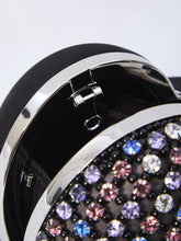 SELF PORTRAIT OS multi crystal heart clutch bag 