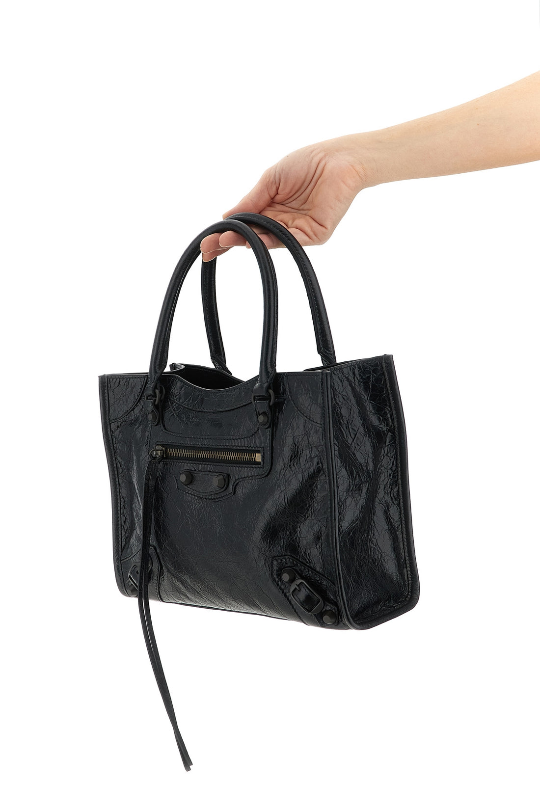 BALENCIAGA OS arena le city mini lambskin shopping bag