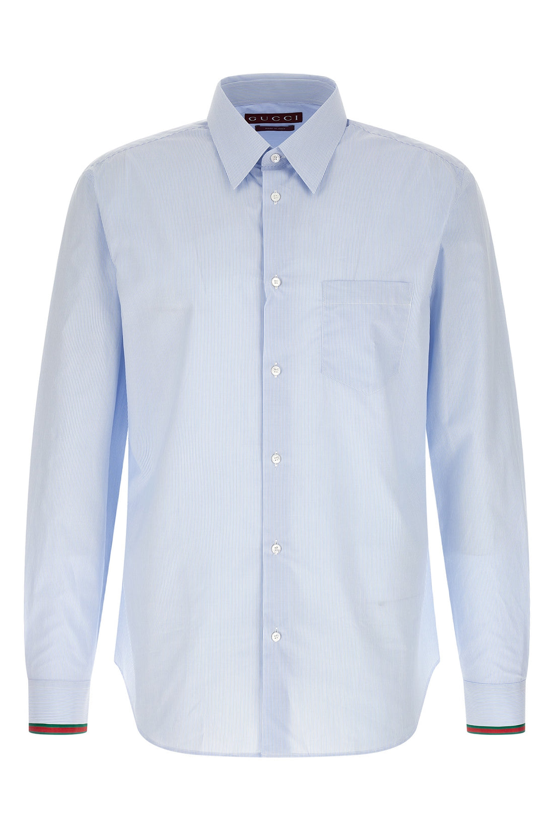 GUCCI 39 cm thin striped cotton shirt