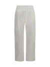 track stretch-fleece pants with monili detailing